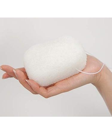 Japanese Konjac Sponge White - Natural Cleansing and Exfoliating Beauty Tool - Buy Online on GoSupps.com