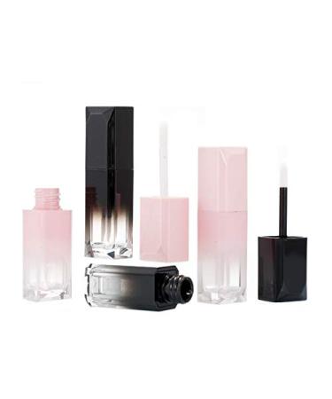 5-Pack 4ml Pink Gradient Square Lip Gloss Tubes with Magic Wand Applicator - Refillable DIY Lip Balm Containers - Buy Online on GoSupps.com