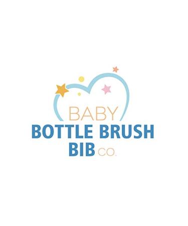 Baby Bottle Brush Bib Co. 2PK with Pacifier Teether Clip - Silicone Teether Doubles as Soother Holder - Bright Pink/Yellow Colors - Buy Online on GoSupps.com