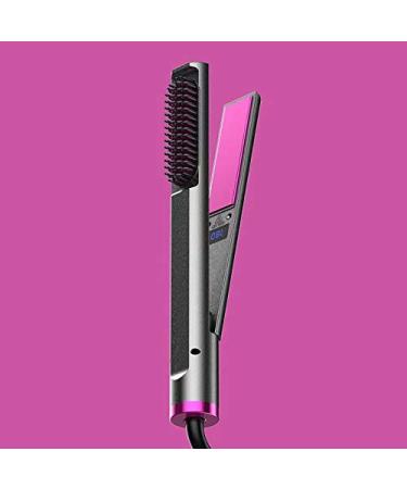 Professional Hair Straightener 3 in 1 Flat Iron for Hair Hair Straightener and Curler Electric Hot Comb Hair Straightener Hair Straightener Brush with Adjustable Temperature Instant Heating