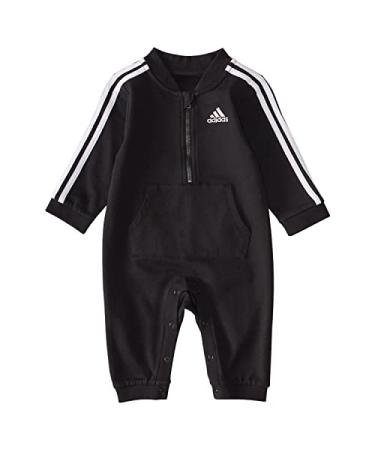 adidas boys Long Sleeve Zip Front Track Suit Coveralls 18 Months Black