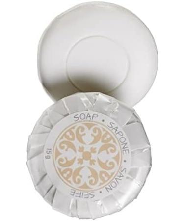  LEONE SRL Pack of 100 Disposable Hotel Soaps 15g Round Courtesy Line for Hotel and B&B Mini Soap Body - Buy Online on GoSupps.com