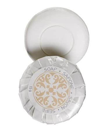 MAQA MAQA 100 x Disposable Hotel Soap 15g Courtesy Line for Hotel and B&B Mini Round Body Soap