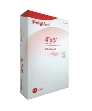 PolyMem Film Island Adhesive Dressing (4X 5"""") (Box of 15)""""