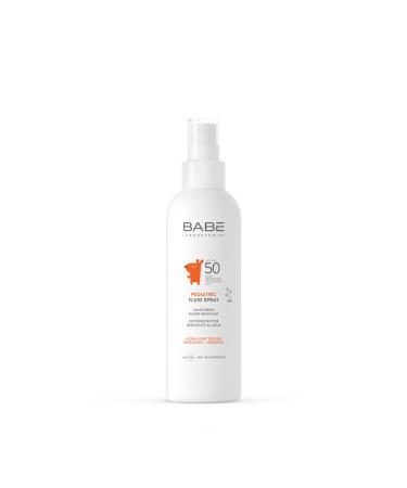 LABORATORIOS BABE Laboratorios Bab Pediatric Fluid Spray SPF 50 Sun Protection for Children UVA UVB IR-A HEV Protection Ideal for Babies and Children with Sensitive Skin Water Resistant