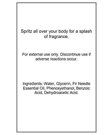 Fir Needle Essential Oil Body Spray 4 ounces Body Mist for Women with Clean Light & Gentle Fragrance Long Lasting Perfume with Comforting Scent for Men & Women Cologne with Soft Subtle Aroma For 4 Fluid Ounces - Buy Online on GoSupps.com