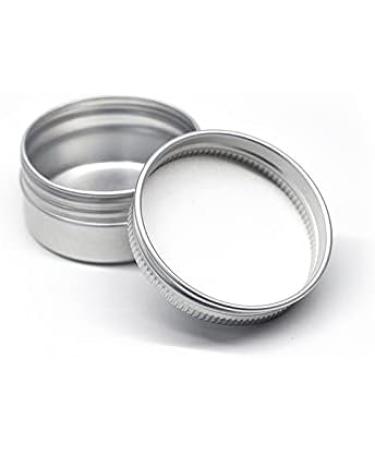 Buy 12-Pack Silver Aluminum Screw Cap Candle & Cosmetic Cans | 10ml Round Tin Boxes with Stickers - International Shipping - Buy Online on GoSupps.com