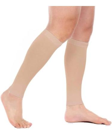 Unisex Free Size Beige Leg/Calf Sleeves - 1 Pair | International Shipping Available - Buy Online on GoSupps.com