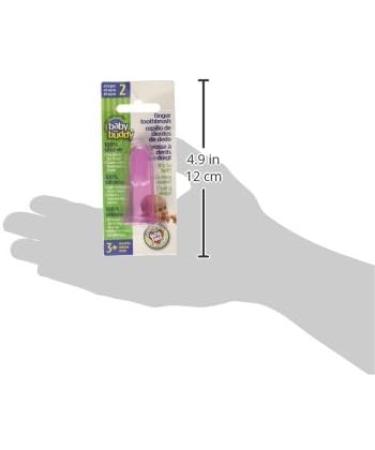 Baby Buddy Pink Finger Toothbrush 3 Pack - Gentle Infant Teeth Cleaning - Buy Online on GoSupps.com