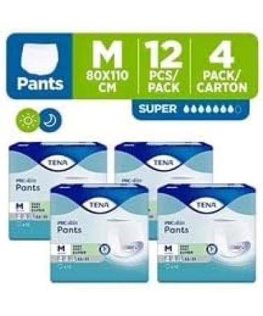 Tena Pants Super Large (L) Discreet Incontinence Protective Pants (12 Pack) Breathable & Double Outlet Protection for Strong Bladder Weakness - Buy Online on GoSupps.com