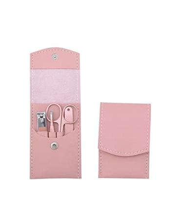 UNbit Nail Clipper Nail Cutter Set Nail Clipper Set Leather Bag Rose Gold Stainless Steel Nail Clipper Nail Cutting Nail Trimmer Toe