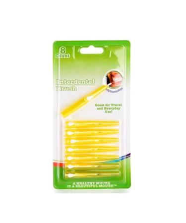 Dental Floss Retractable 1.0 mm Yellow Pack of 8