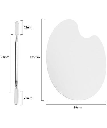 OUSIKA Stainless Steel Makeup Blender & Mixing Palette - Polishing Plate for Foundation & Eyeshadow with Spatula Stick Tool - Buy Online on GoSupps.com