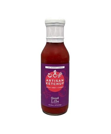 Good Life Naturals Tomato Free Ketchup  Crafted from Beets, Apples, & Carrots |Reduced Sugar & Sodium | No Artificial Flavoring or Color | Naturally Sweetened | Non-GMO, Gluten & Fat Free  Original Original 1 Count (Pack of 1)