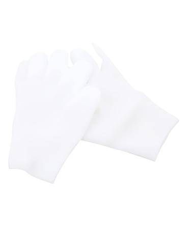 Beatifufu 1 Pair Moisturizing Gloves Sleeping Dry Hands Glove Lotion Hand Hydrating Gloves Cracked Gloves - Exfoliating Hand Masks Gloves Repairing Gloves Hand Lotion White Sebs