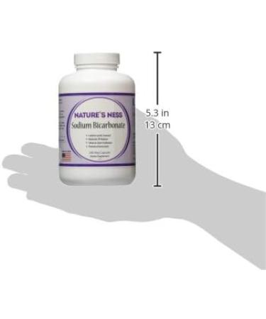 Natures Ness Sodium Bicarbonate Antacid 240 Veg Capsules - Relief for Acid Indigestion, Heartburn, Sour Stomach - Buy Online on GoSupps.com