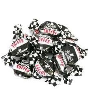 Walkers Liquorice Toffee Sweets 200g Bundle with TinTastic Silver Refillable Window Lid Tin Individually Wrapped and Gluten-Free Creamy Treat for Home Desk or Travel - Buy Online on GoSupps.com