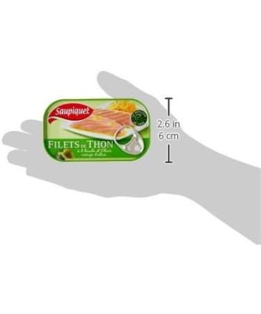 Saupiquet Tuna fillets in extra virgin olive oil - 81g net drained can - Buy Online on GoSupps.com