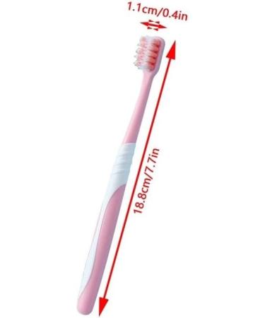 Ad-bcrbgen 1pc Concave Soft Bristle Orthodontic Toothbrush - Portable Travel Brush for Deep Cleaning Dental Care (Pink) - Buy Online on GoSupps.com