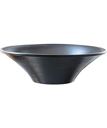 Ceramic Ice Cream Dessert Soup Household Ceramic Tableware Breakfast Multi Size Creative Folk Culture Bowl Tableware Kitchenware (Color : Black Size : 30.5 * 30.5 * 9.3cm) 30.5*30.5*9.3cm Black
