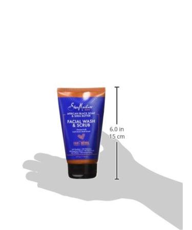 SheaMoisture African Black Soap Face Wash & Scrub for Men - 4 oz - Buy Online on GoSupps.com
