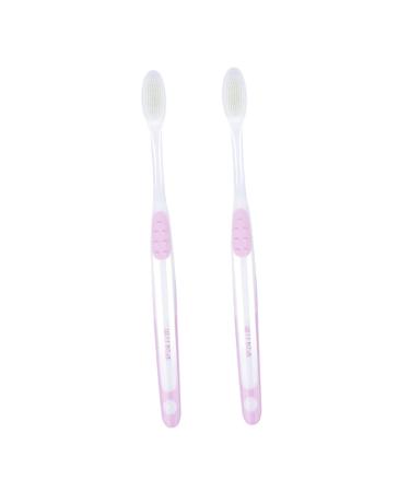 Beavorty 2 pieces Division toothbrush women toothbrush brisk toothbrush brisk mouth cleaning toothbrush toothbrushes tooth cleaning care toothbrush gums