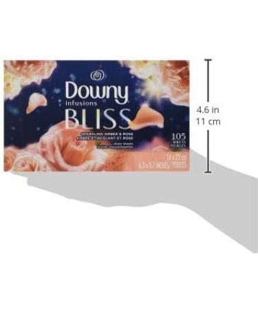 Downy Infusions Bliss Dryer Sheets - Sparkling Amber & Rose, 105 Sheets (Pack of 1) - Buy Online on GoSupps.com