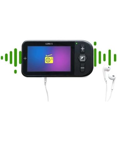 Zoomax Luna S Portable HD Electronic Magnifier for Low Vision | Handheld Video Magnifier (2X-19x Magnification) - 10 High Contrasts | FM Radio & Voice Control | Lens Cleaning Cloth - Buy Online on GoSupps.com
