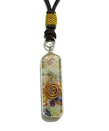 Mix Chakra Gemstone ORGONE Pendant Powerful Reiki Protective Energy Adjustable Necklace Mix Chakra Sonte