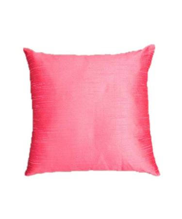 Blessfull Healing Plain Solid Art Silk Superlative Blush Pink Cushion Covers- Pack of 2 Blush Pink 18 x 18 Inch / 45 x 45 cm