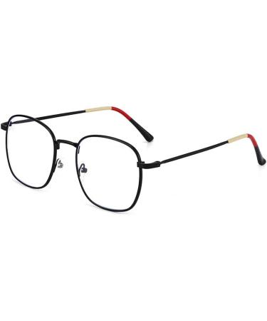 Ltsrll Oversized Metal Reading Glasses | Stylish Square Blue Light Blocking Readers | Anti-Glare Filter | Black +100 - Buy Online on GoSupps.com