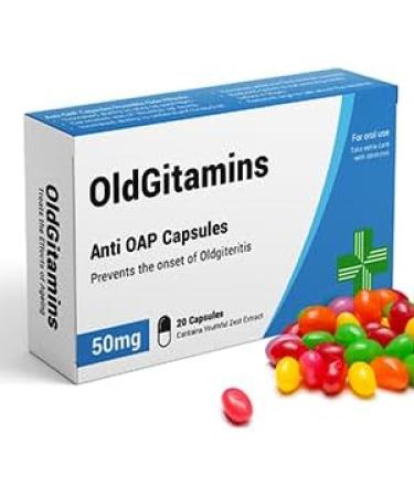 OldGitamins - Funny Rude Joke Pill Box Gag Gift for Men | Unique Birthday and Secret Santa Gifts for Grandad and Dad - Buy Online on GoSupps.com
