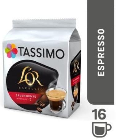  Tassimo Tassimo L'Or Espresso Splendente Coffee Pods Ground Roast Coffee 16 T-Discs 5 Packs of 80 Cups - Buy Online on GoSupps.com