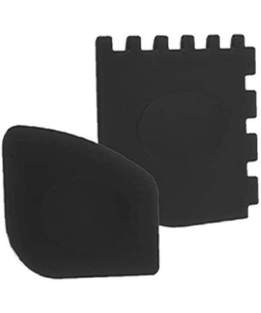 Pan Scraper Pot Scraper Dish Scraper Grill Pan Scraper Handheld Skillet Cast Iron Pans Serrated Scraper Cleaners Tools for Cast Iron Skillets Cookware Pans Frying Pans Black 2 pcs Lovely and professio