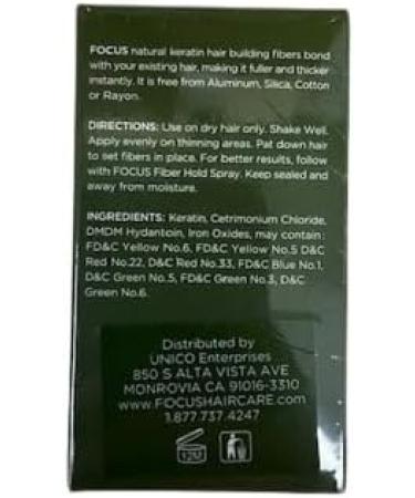 Focus Pure Organic Keratin Hair Building Fibers 35 Grams/1.222 Oz. Per Bottle (107 Days Supply). (Blonde) - Buy Online on GoSupps.com