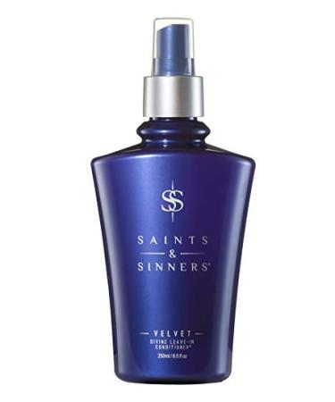 Saints & Sinners Velvet Divine Leave-In Moisturizing Conditioner Hair Detangler Spray for ALL HAIR TYPES. Helps Dry  Dull  Frizzy  Coarse  Tangled  Thermally & Environmentally Damaged Hair (8.5 oz)