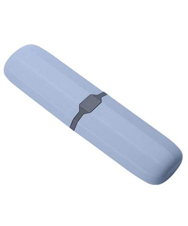 QWAMBVZE Travel Toothbrush Case Stretchable Tooth Paste Holder Container Anti Bacterial Adjustable Box Blue