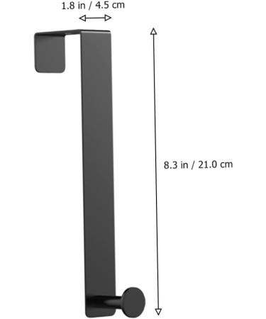 Generic 4 Pcs Door Hook Wall Mounted Clothes Hanger Wall Hanger Over Door Towel Bar Black Stainless Steel - Buy Online on GoSupps.com