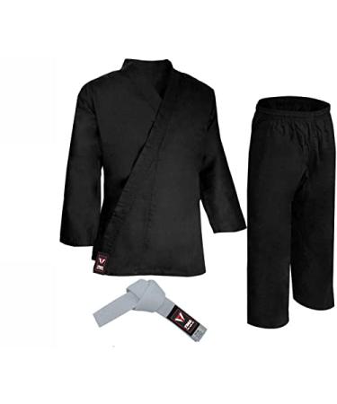 TMA Martial Arts Karate Elastic Drawstring Uniform 7oz for Kids & Adult Lightweight Student Gi with Free Belt 1