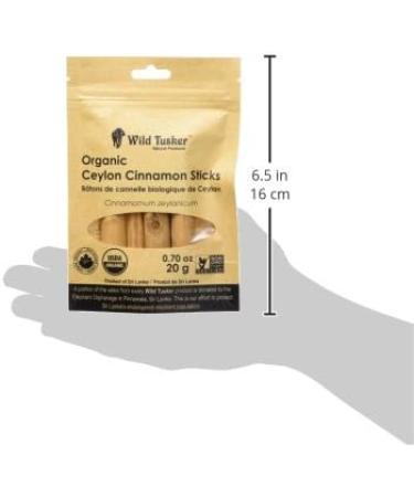 Wild Tusker Organic Ceylon Cinnamon - Sticks 12x20g - Buy Online on GoSupps.com