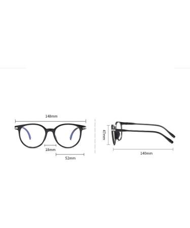 Fuqinqingoz Retro Computer Reader - Anti Blue Light Reading Glasses for Presbyopia | Gray Size +100 - Anti Glare & Light Mirror - Buy Online on GoSupps.com