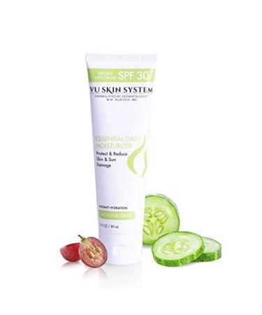 Essential Daily Moisturizer with SPF 30 | Hydrating Doctor-Formulated Facial Cream with Cucumber & Grape Seed Extracts - 3 oz - Buy Online on GoSupps.com