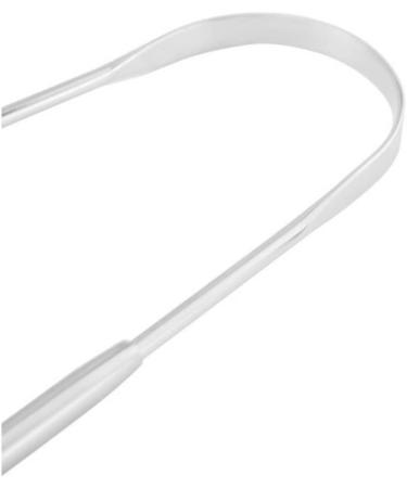 Stainless Steel Tongue Cleaner - Ayurvedic Antibacterial Brush for Optimal Oral Hygiene - Durable Silver Tongue Brush - Buy Online on GoSupps.com
