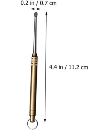 Titanium Ear Wax Removal Tool | Portable Cleaner with Key Ring | Reusable Ear Piercing Tool - Buy Online on GoSupps.com