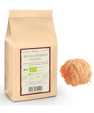 250g organic goji powder without additives - pure goji powder - organic freeze-dried fruit powder - smoothie powder made from organic goji berries in biodegradable packaging