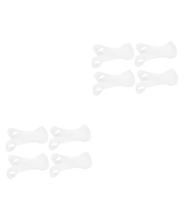 FOMIYES 8 Pcs Big Toe Splitter Thumb Splints Household Tools Flex Tools Big Toe Straighteners Toe Spacer Bunion Pads Toe Separating Strap Elastic Toe Strap Men Toe Straps Sebs Transparentx2pcs 23.5x2.3cmx2pcs