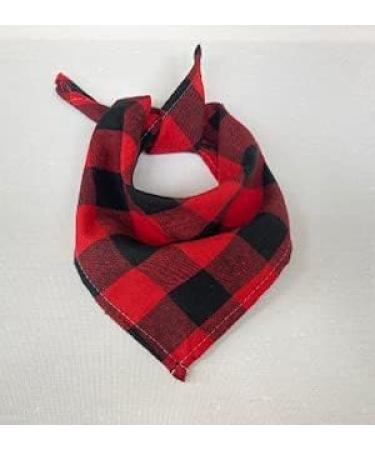 Tartan Check Dog Bandana Ties Like a Neckerchief Soft Cotton (Red & Blue Tartan) - Buy Online on GoSupps.com