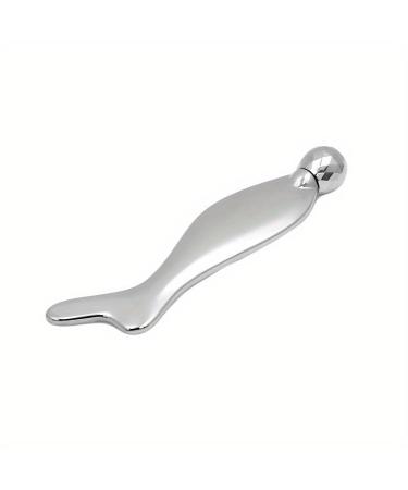 Face Massage Roller Gua Sha Scraping Board Facial Massager Face Lifting Tools Body Relaxation Silver