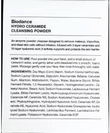 Biodance Hydro Ceramide Cleansing Powder Gentle Exfoliating Daily Facial Cleanser with Hyaluronic Acids & Ceramides Enzyme Powder | 0.03 oz x 30ea - Buy Online on GoSupps.com