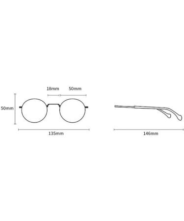 Fuqinqingoz Anti-Blue Light Retro Reading Glasses - Round Glare-Free Computer Readers (+250 Gray) - HD Flat Light Mirror for Presbyopia - Buy Online on GoSupps.com
